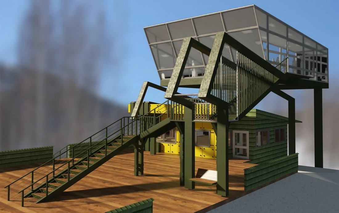Современное кафе для горнолыжного курорта - студия архитектуры и ландшафтного дизайна Anna Schatz
