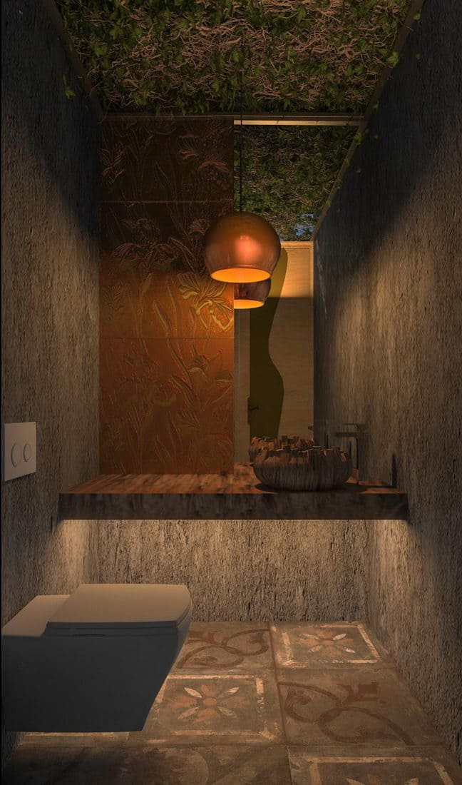 Интерьер гостевого туалета - студия архитектуры и дизайна интерьера Anna Shats