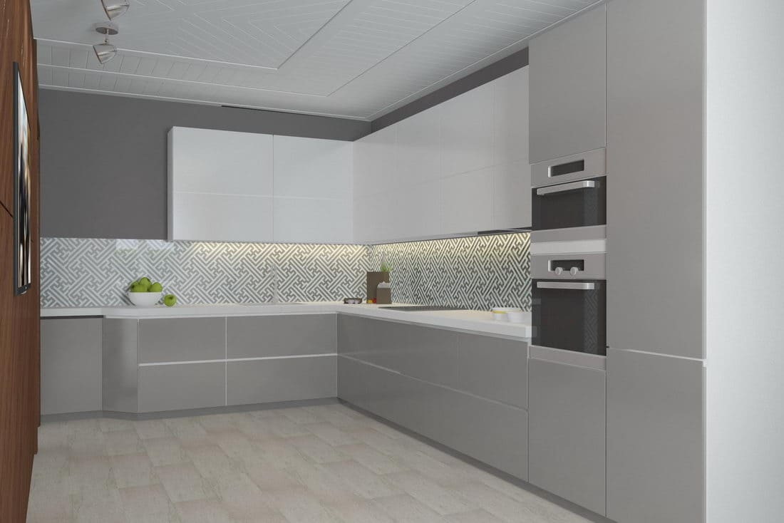 Интерьер кухня в современном стиле, белый интерьер 2 - студия архитектуры и дизайна Анна Шац