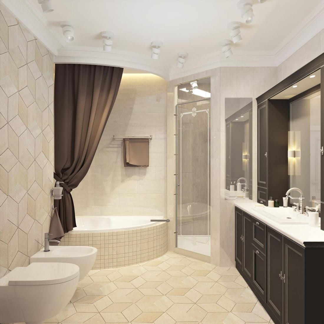Современная ванная комната - студия архитектуры и дизайна интерьера Schatz Anna