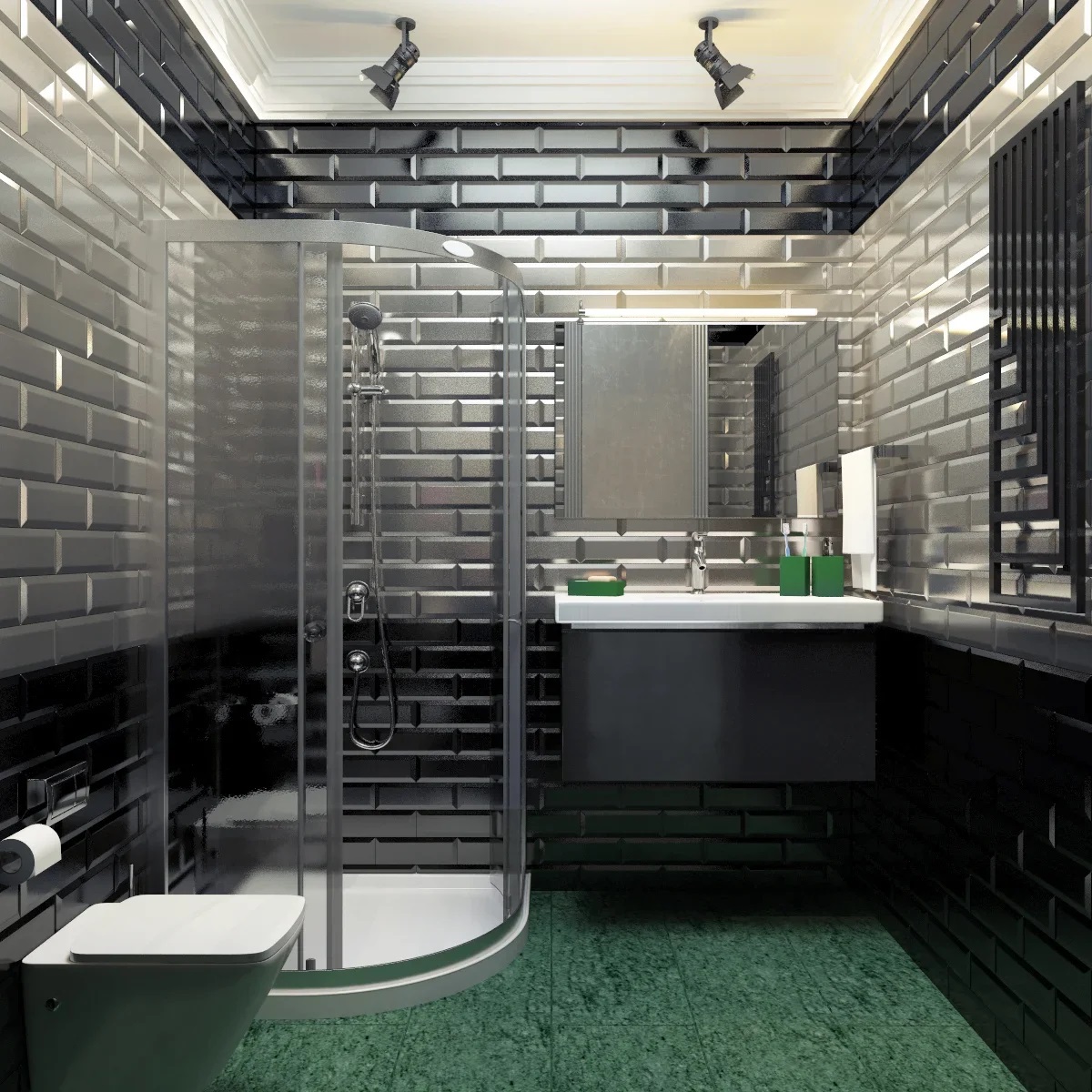 Современная ванная комната - дизайн интерьера - студия архитектуры и дизайна интерьера Anna Shats