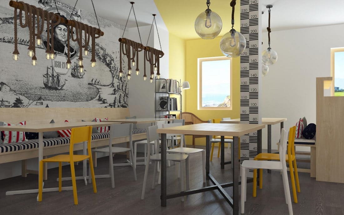 Современный интерьер кафе - студия архитектуры и дизайна интерьера Анна Шац